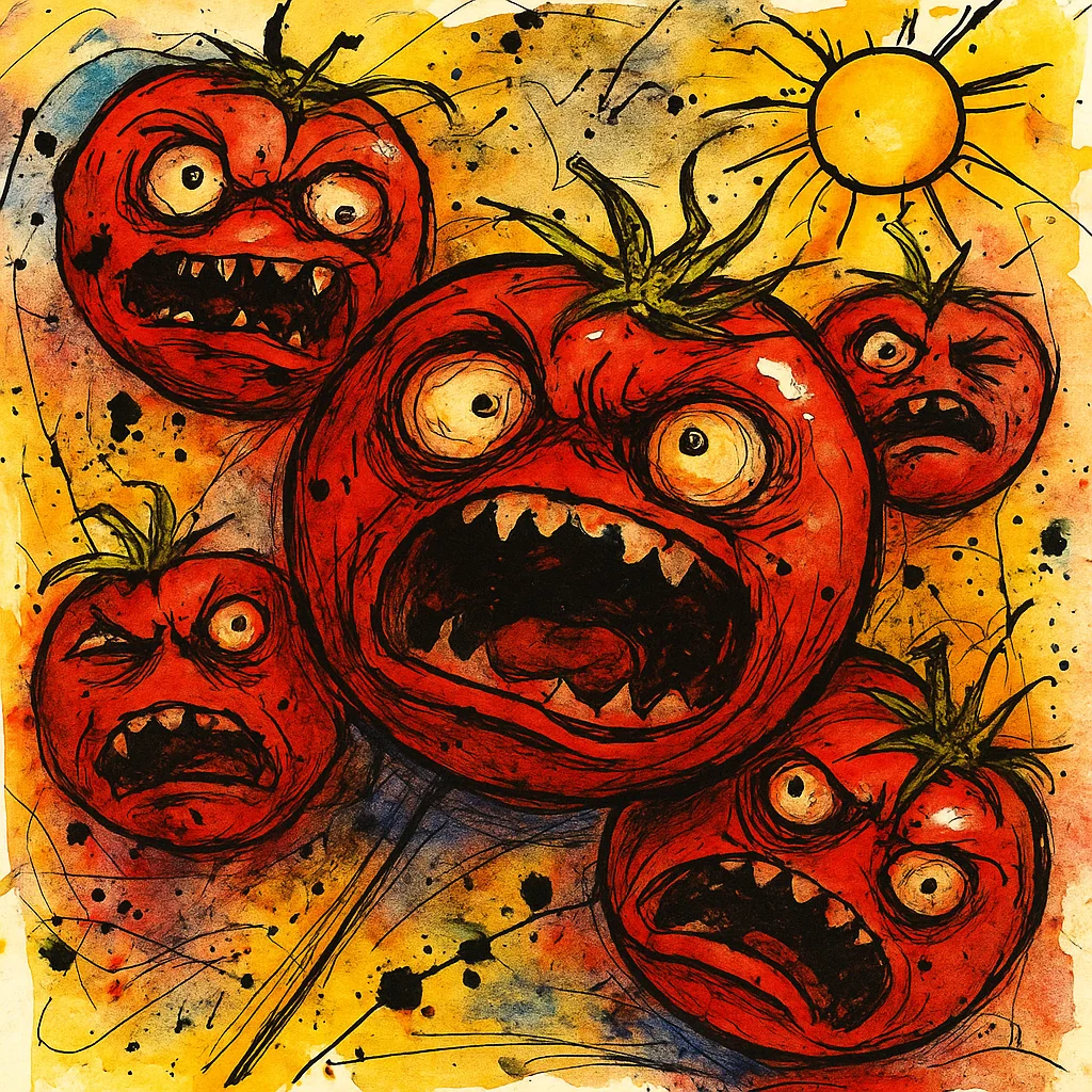 Random Heirloom Tomato Mix seed packet artwork